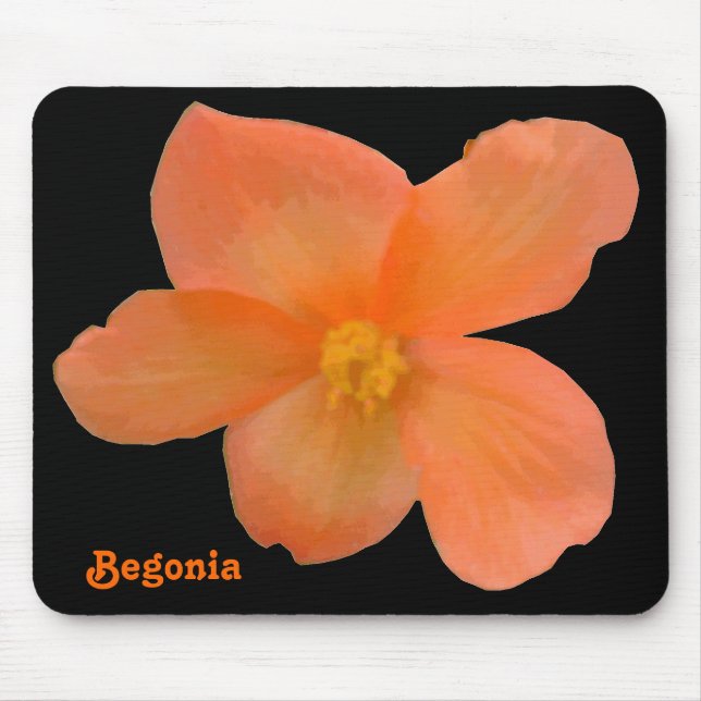 Beautiful Begonia Customizable Mousepad (Front)