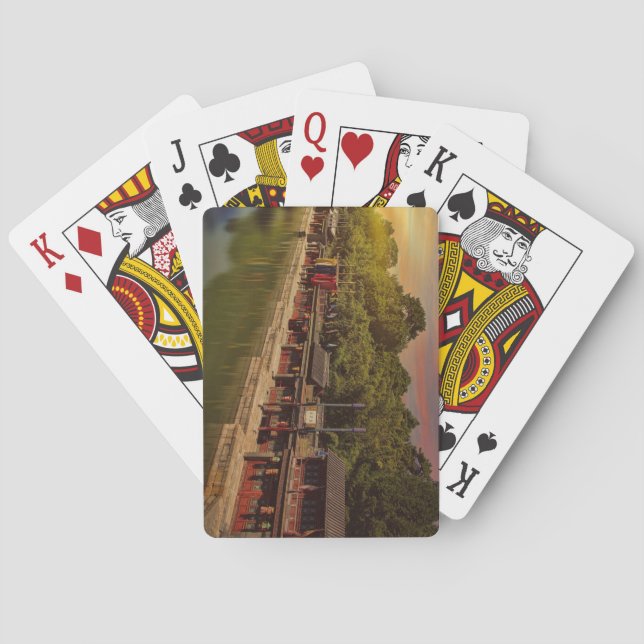 Beautiful Beijing Summer Palace at Sunset Poker Cards (Back)