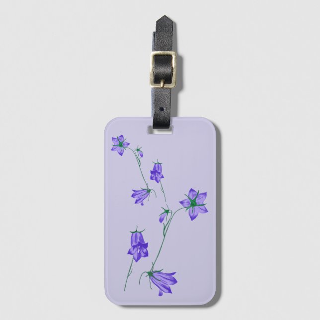 Beautiful bellflowers luggage tag (Front Vertical)