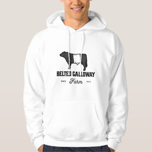 Beautiful Belted Galloway cow round badge or desig Hoodie