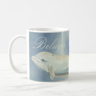 Beautiful Beluga Whale, Delphinapterus Leucas Coffee Mug