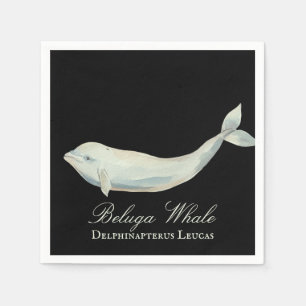 Beautiful Beluga Whale, Delphinapterus Leucas Napkins