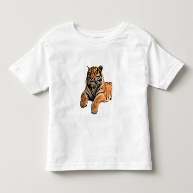 Beautiful Bengal Tiger Face & Paws Photo Toddler T-shirt (Front)
