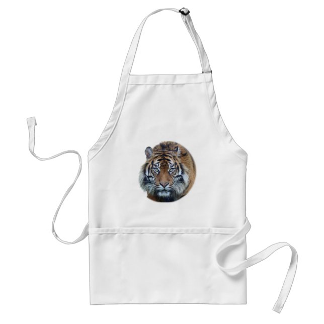 Beautiful Bengal Tiger Face Photo Adult Apron (Front)