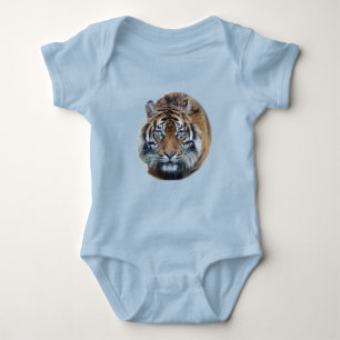 Beautiful Bengal Tiger Face Photo Baby Bodysuit