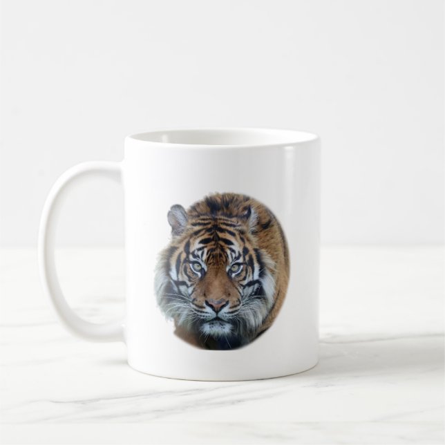 Beautiful Bengal Tiger Face Photo Coffee Mug (Left)