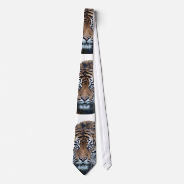 Beautiful Bengal Tiger Face Photo Neck Tie (Front)