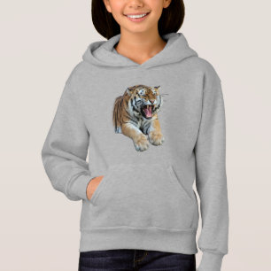 Beautiful Bengal Tiger Face & Teeth Photo Hoodie
