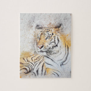 Beautiful Bengal Tiger Painting Jigsaw Puzzle