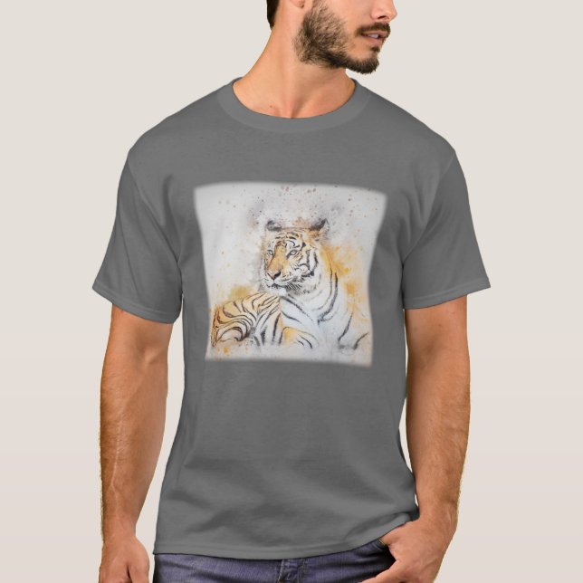 Beautiful Bengal Tiger Painting T-Shirt (Front)