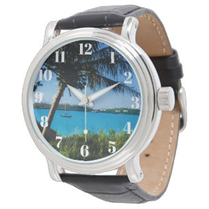 Beautiful Bermuda Boat & Tropical Beach Gift Watch