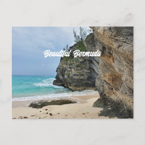 Beautiful Bermuda Stormy Turquoise Seas Cliff Postcard
