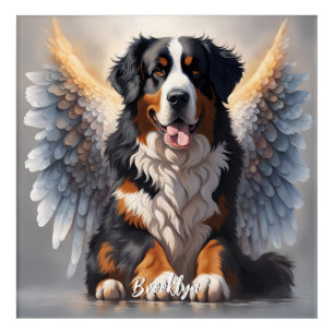 Beautiful Bernese Mountain Dog with Wings Acrylic Print