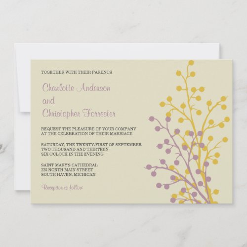 Beautiful Berries Custom Wedding Invitations