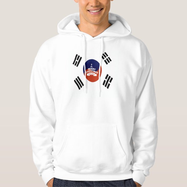 Beautiful Best wishes South Korea Merry Christmas Hoodie (Front)