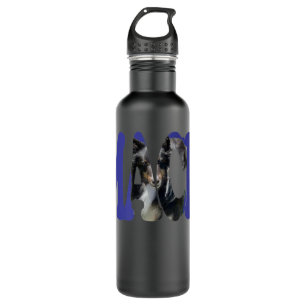 Beautiful Bi-Black Sheltie Picture in the Word MAC Stainless Steel Water Bottle