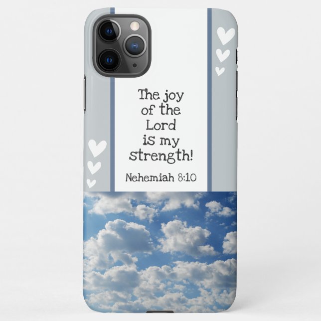 Beautiful Bible Verse Clouds Photo Template Custom iPhone Case (Back)