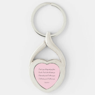Beautiful Bible Verse Quote Isaiah 46:4 Keychain
