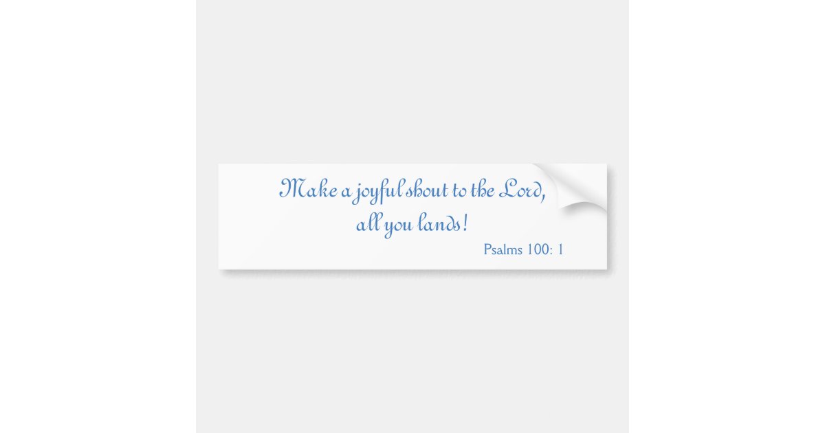 Beautiful Biblical Scripture Bumper Sticker Zazzle