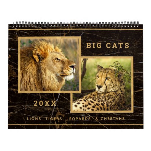 Beautiful Big Cats Photo Image Calendar