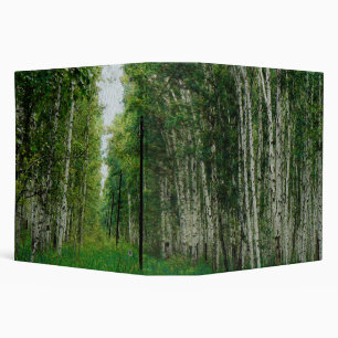 Beautiful Birch Tree Forest Art 3 Ring Binder