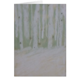 Beautiful Birches on Snow-Softened Forest Floor Cards