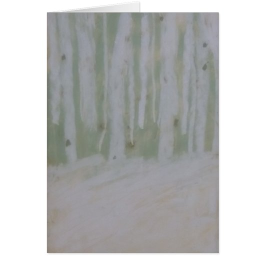 Beautiful Birches on Snow-Softened Forest Floor Cards (Front)