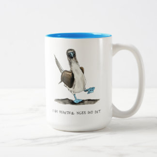 Beautiful Bird Affirmations Two-Tone Coffee Mug