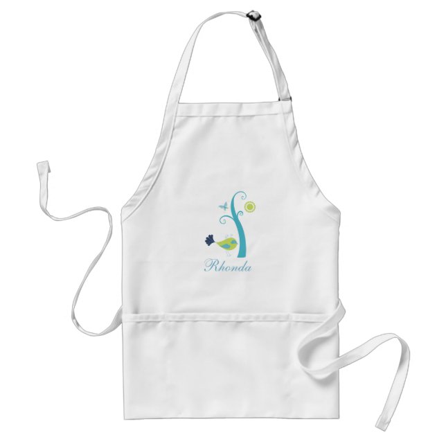 Beautiful Bird and Butterfly Adult Apron (Front)
