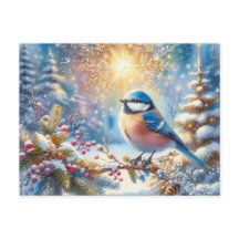 Beautiful Bird and Winter Landscape 6