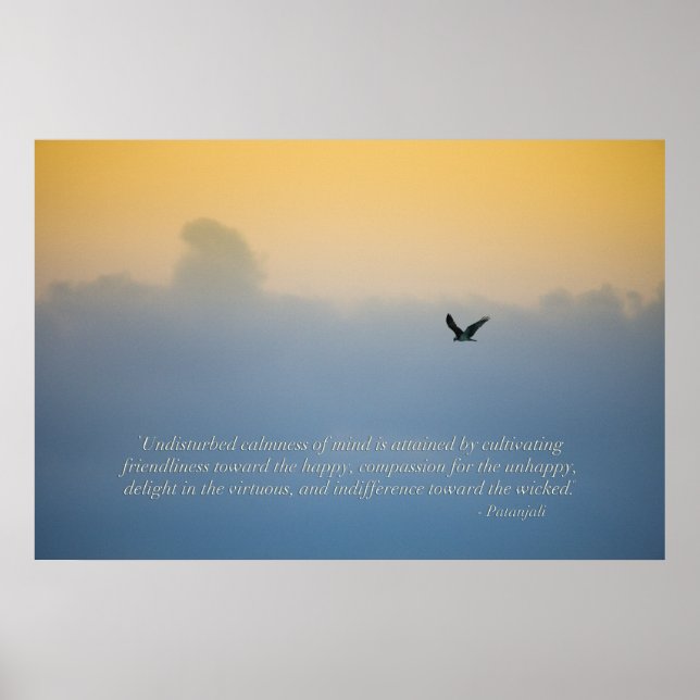 Beautiful bird in clouds with spiritual quote poster (Front)