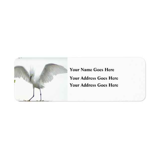 Beautiful  bird label (Front)