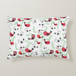 Beautiful bird pattern cushion, cottage core style accent pillow