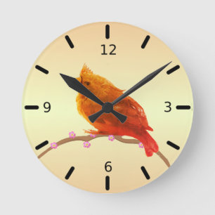 Beautiful Bird Round Clock