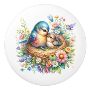 Beautiful Birds  Ceramic Knob