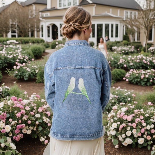Beautiful Birds Denim Jacket (Wedding Back)