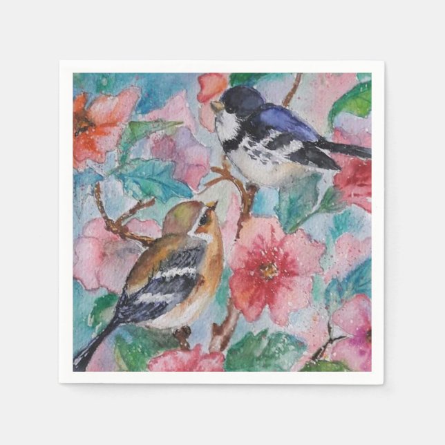 Beautiful Birds Napkins Spring (Front)