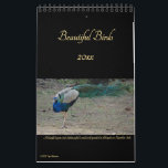 Beautiful Birds Nature Photography Birders 2026 Calendar<br><div class="desc">A beautiful, colorful, custom, full year, home office school shop business wall calendar, featuring strikingly beautiful photographs of wild birds in their habitat. The birds featured include rusty cheeked scimitar babbler, eurasian collared dove, golden-fronted leafbirds, great blue heron, Indian jungle myna, Indian pond heron, white-throated kingfisher, rose-ringed parakeet, spotted dove,...</div>