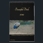 Beautiful Birds Nature Photography Birders 2026 Calendar<br><div class="desc">A beautiful, colorful, custom, full year, home office school shop business wall calendar, featuring strikingly beautiful photographs of wild birds in their habitat. The birds featured include rusty cheeked scimitar babbler, eurasian collared dove, golden-fronted leafbirds, great blue heron, Indian jungle myna, Indian pond heron, white-throated kingfisher, rose-ringed parakeet, spotted dove,...</div>