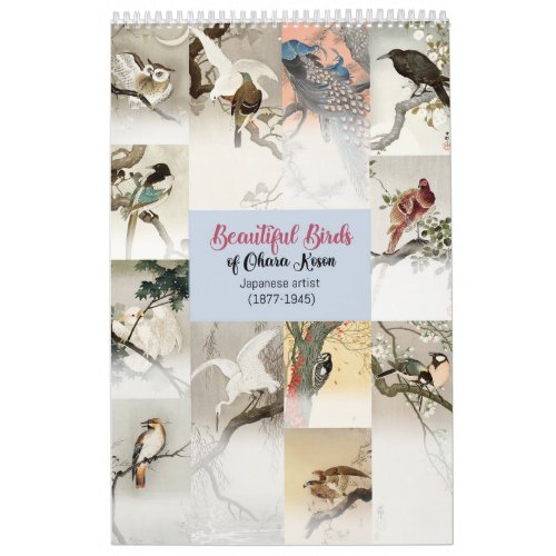 Beautiful birds of Ohara Koson japanese artist Calendar
