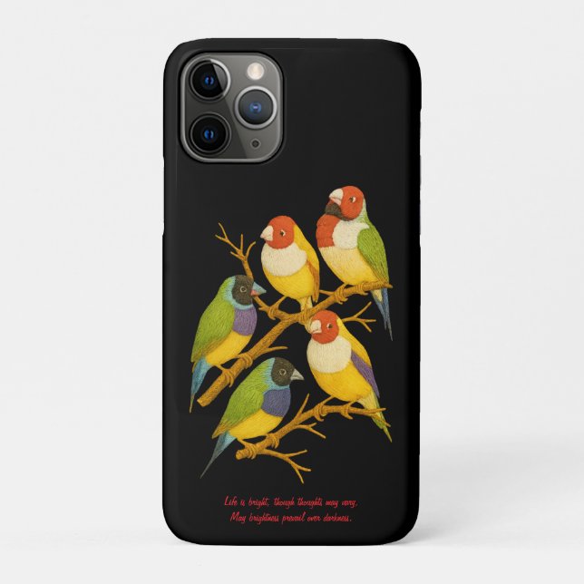 Beautiful birds on the branch Case-Mate iPhone case (Back)