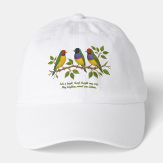 Beautiful birds on the branch hat