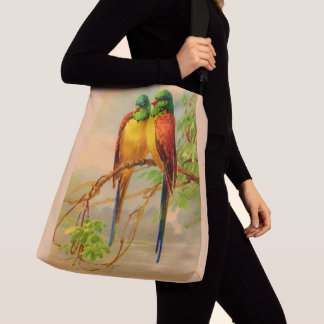beautiful birds print crossbody bag