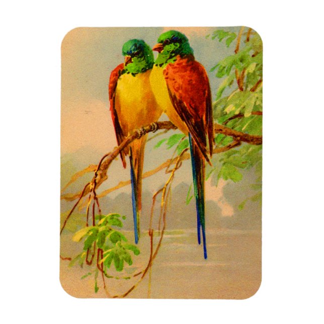 beautiful birds print magnet (Vertical)