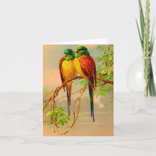beautiful birds print note card (Front)