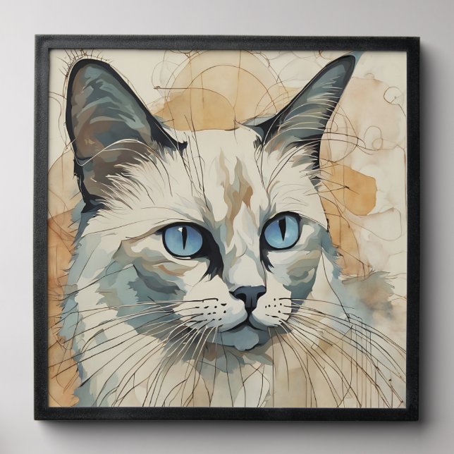 Beautiful Birman Wall Print Gallery Tile (Front Set)