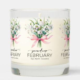 Beautiful Birth Mont Flower/February/Snowdrop Scented Candle