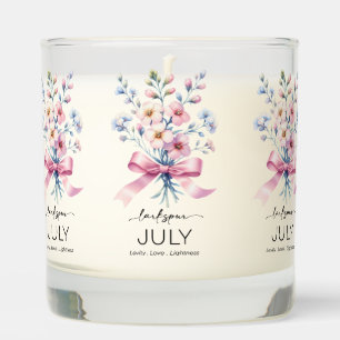 Beautiful Birth Month Flower/July/ Scented Candle