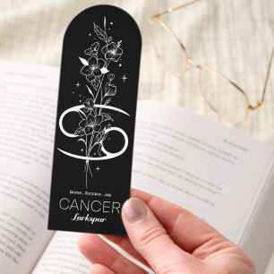 Beautiful Birth Month Flower/Zodiac Sign/Cancer Bookmarks
