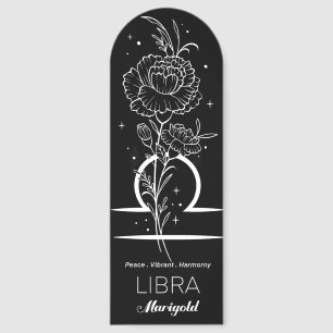 Beautiful Birth Month Flower/Zodiac Sign/Libra Bookmarks